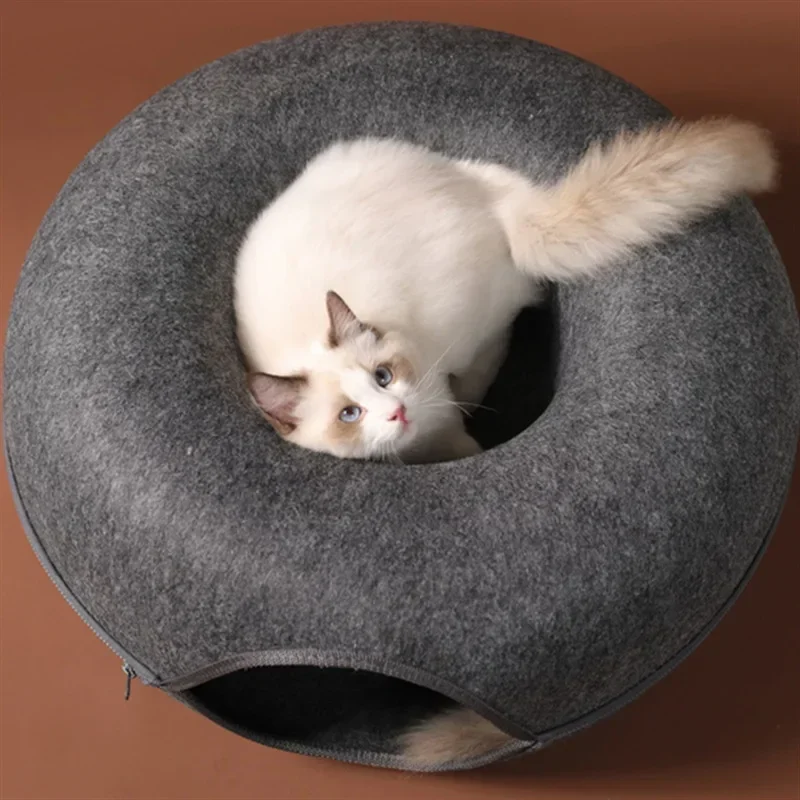 Donut Cat Bed: Must-Have Cozy Retreat for Your Feline - Image 3